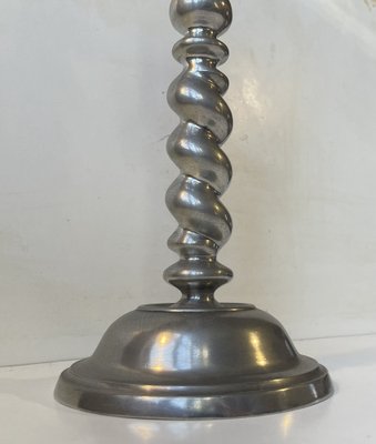 Scandinavian Modern Twisted Pewter Candleholder by Karl Jørgen Otteren, 1970s-LCR-2031590