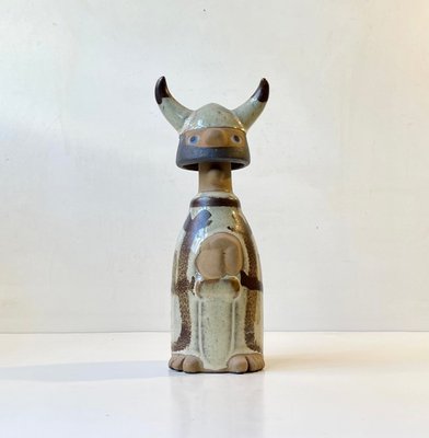 Scandinavian Modern Viking Figurine in Glazed Ceramic, 1970s-LCR-1330901