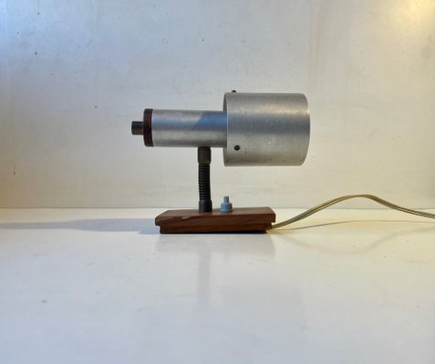 Scandinavian Modern Wall Lamp in Aluminum and Teak from Lyfa, 1960s-LCR-1182896