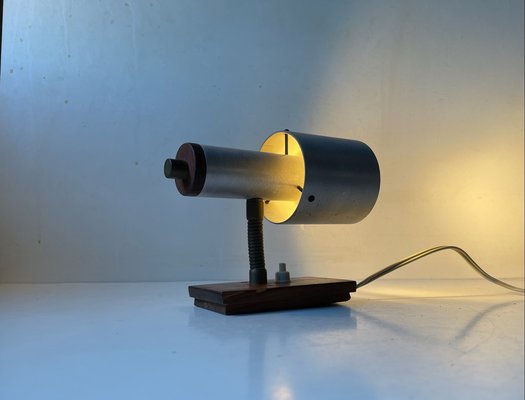 Scandinavian Modern Wall Lamp in Aluminum and Teak from Lyfa, 1960s-LCR-1182896