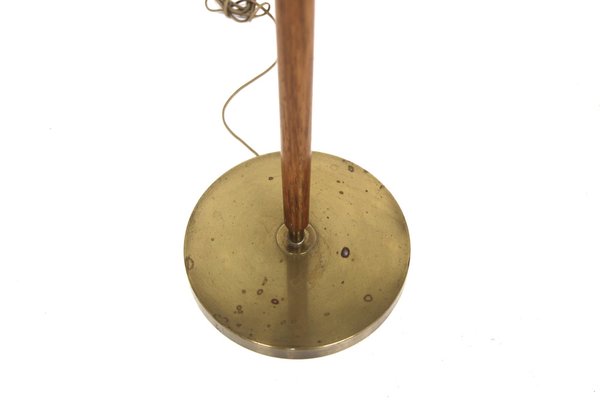 Scandinavian Oak and Metal Lamp, Sweden, 1950-GEK-1749611