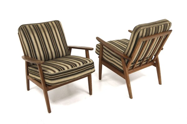 Scandinavian Oak Armchairs, Sweden, 1950s, Set of 2-GEK-1816205