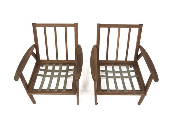 Scandinavian Oak Armchairs, Sweden, 1950s, Set of 2-GEK-1816205