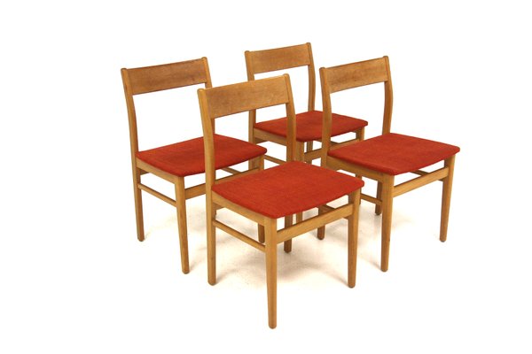 Scandinavian Oak Chairs, 1960, Set of 4-GEK-1765455