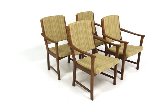 Scandinavian Oak Chairs, Sweden, 1950s, Set of 4-GEK-1749553