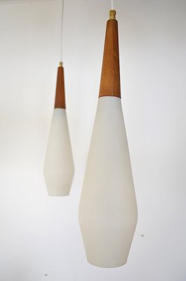 Scandinavian Opaline Glass Pendant Lamp, 1960s-OV-958566