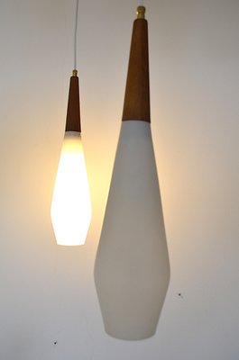 Scandinavian Opaline Glass Pendant Lamp, 1960s-OV-958566