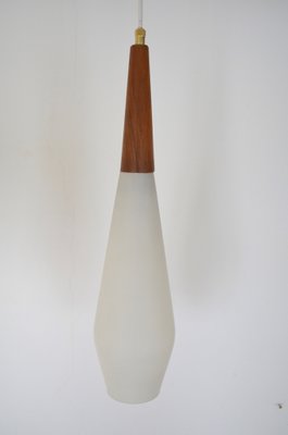 Scandinavian Opaline Glass Pendant Lamp, 1960s-OV-958566