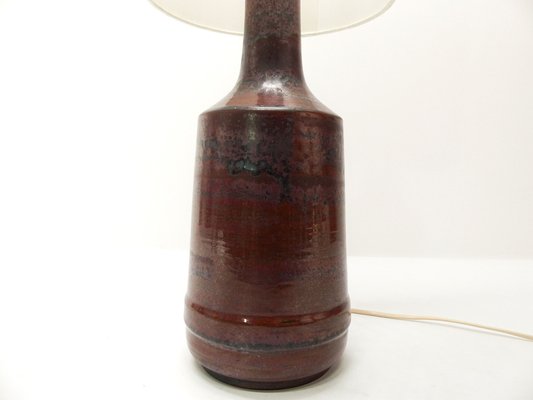 Scandinavian Oxblood Ceramic Lamp by Désirée Stentoj, 1970s-DQG-1780259