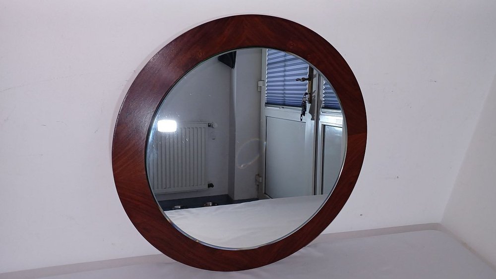 Scandinavian Palisander Mirror, 1970s