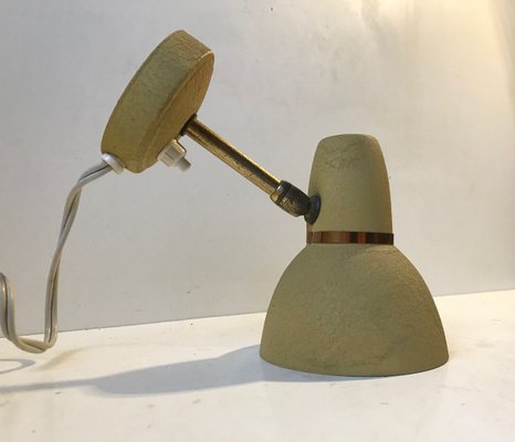 Scandinavian Pastel Yellow Wall Lamp in Brass & Aluminium, 1950s-LCR-841643