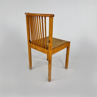 Scandinavian Pine and Rush Dining Chairs, 1970s, Set of 6-RMX-1728791