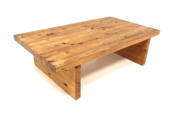 Scandinavian Pine Coffee Table by Sven Larsson, Sweden, 1970s-GEK-1761778