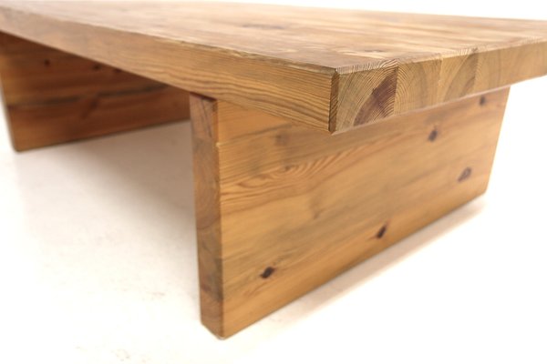 Scandinavian Pine Coffee Table by Sven Larsson, Sweden, 1970s-GEK-1761778