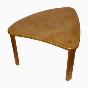 Scandinavian Pine Kidney Shaped Triangle Side or Coffee Table, 1970s-BHG-1091990