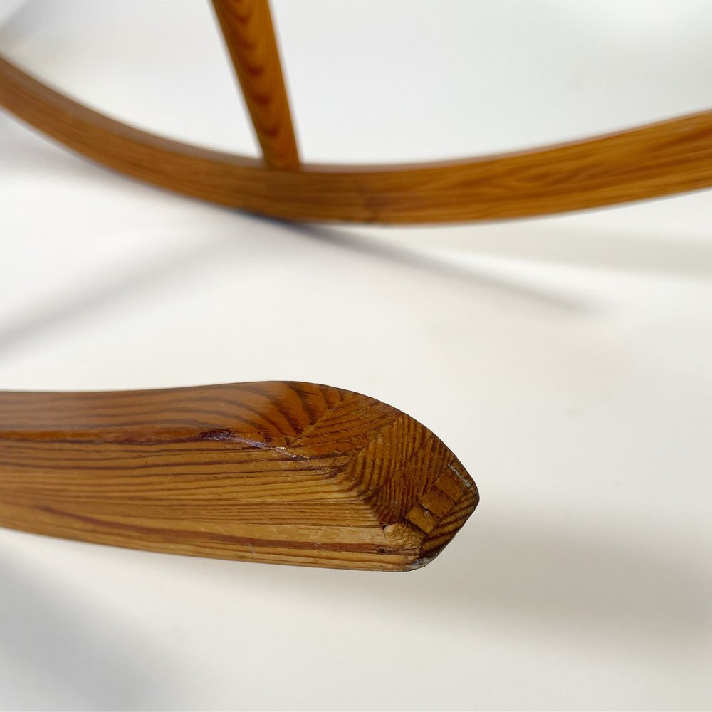 Scandinavian Pine Rocking Chair by Göran Malmvall for Svensk Fur, 1950s