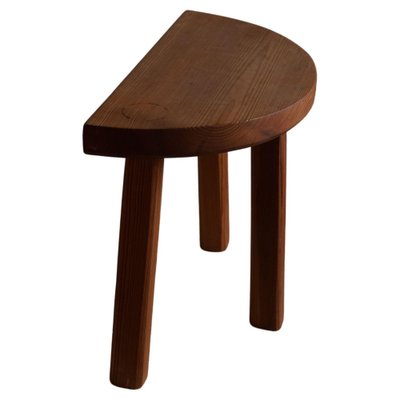 Scandinavian Pine Tripod Stool, 1970s-MXF-1410674