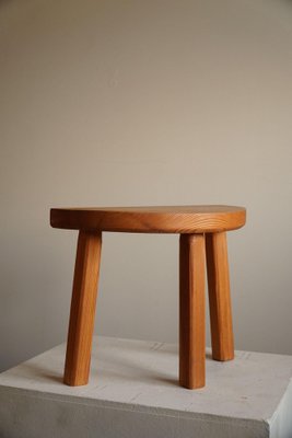 Scandinavian Pine Tripod Stool, 1970s-MXF-1410674