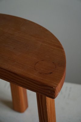 Scandinavian Pine Tripod Stool, 1970s-MXF-1410674