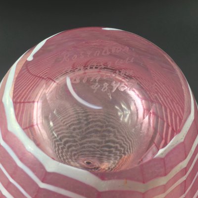 Scandinavian Pink and White Glass Vase by Bertil Vallien for Kosta Boda, 1980s-BMM-2032282