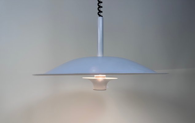 Scandinavian Postmodern Height-Adjustable Aluminium Halogen Hanging Lamp, 1980s-JP-1793176