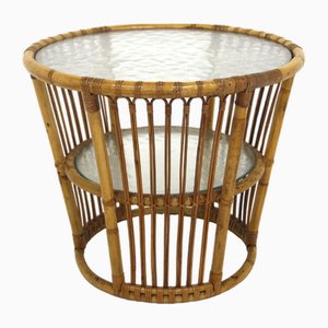 Scandinavian Rattan Coffee Table, Sweden, 1970s-GEK-2022928