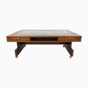 Scandinavian Rosewood and Metal Coffee Table from Alberts Tibro, 1960-GEK-1769045