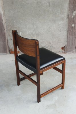 Scandinavian Rosewood and Skai Chairs, Denmark, 1950s, Set of 4-WEQ-1150717