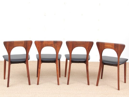 Scandinavian Rosewood Model Peter Side Chairs by Niels Koefoed, 1950s, Set of 4-PI-669897