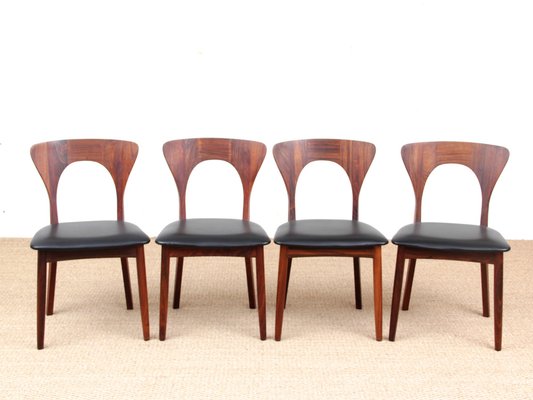 Scandinavian Rosewood Model Peter Side Chairs by Niels Koefoed, 1950s, Set of 4-PI-669897