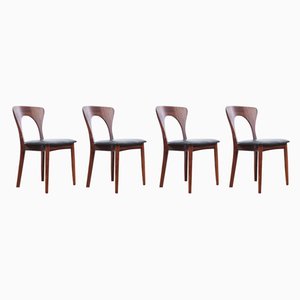 Scandinavian Rosewood Model Peter Side Chairs by Niels Koefoed, 1950s, Set of 4-PI-669897