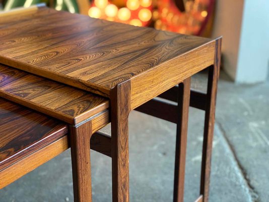 Scandinavian Rosewood Nesting Tables, 1960s, Set of 3-JO-866186