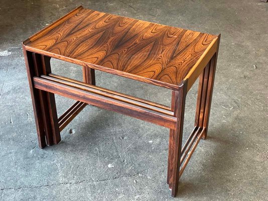 Scandinavian Rosewood Nesting Tables, 1960s, Set of 3-JO-866186