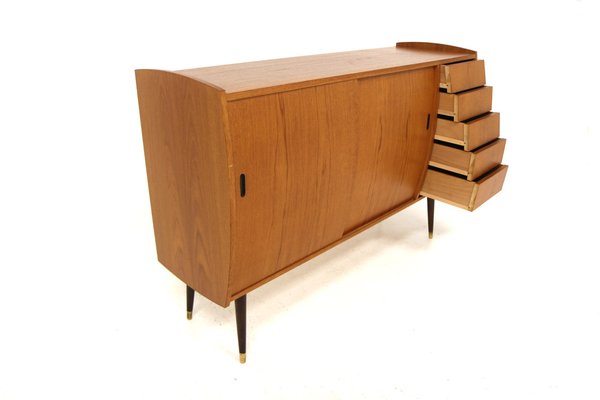 Scandinavian Roulette Teak Sideboard from Möbel-Ikea, Sweden, 1960s-GEK-2043108