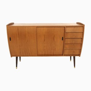 Scandinavian Roulette Teak Sideboard from Möbel-Ikea, Sweden, 1960s-GEK-2043108