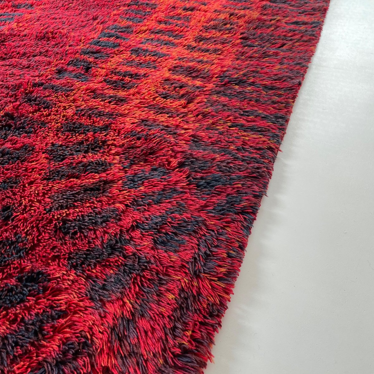 Scandinavian Rya Rug by Ritva Puotila for Finnrya Oy AB, Finland, 1950s