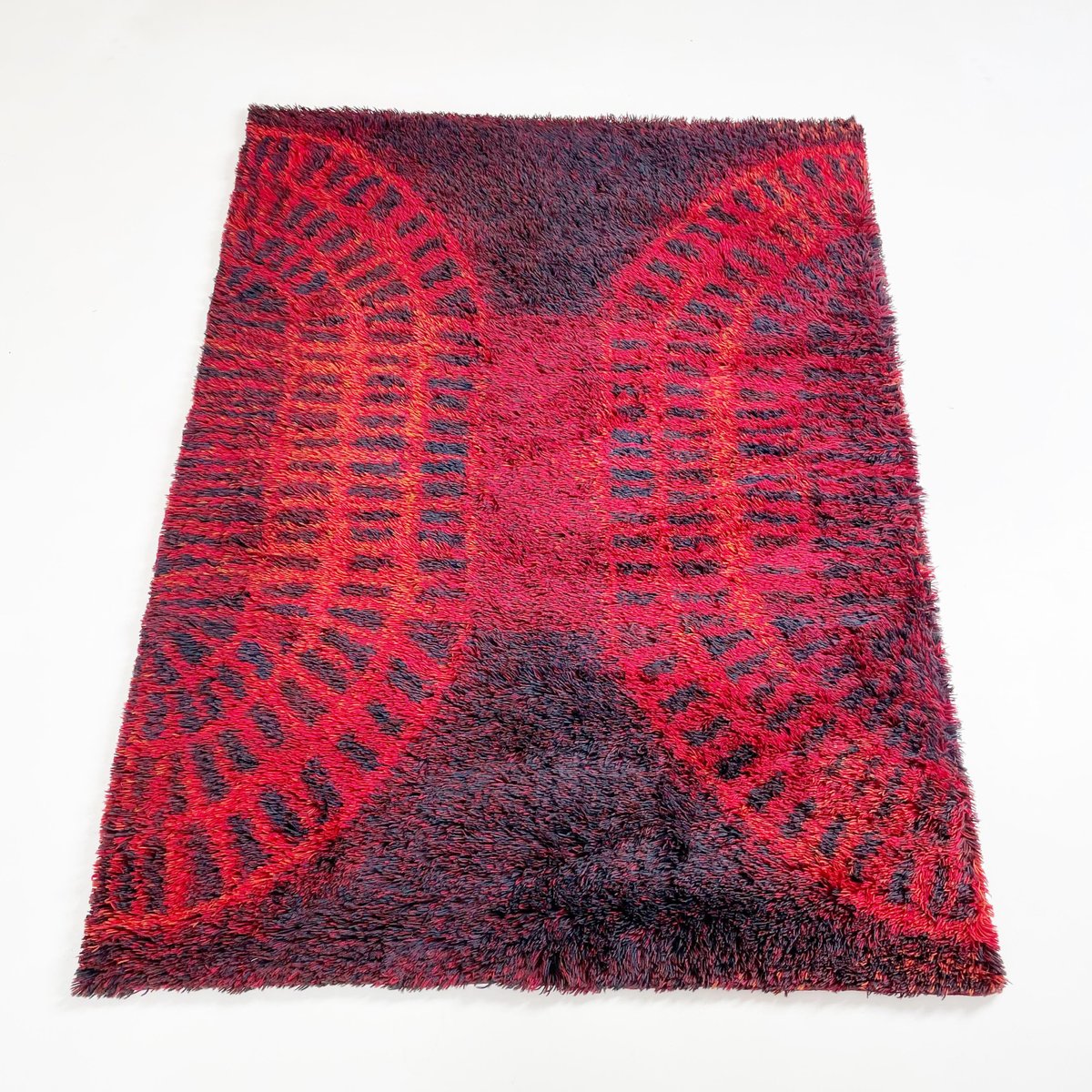 Scandinavian Rya Rug by Ritva Puotila for Finnrya Oy AB, Finland, 1950s