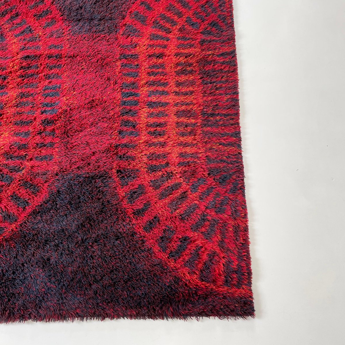 Scandinavian Rya Rug by Ritva Puotila for Finnrya Oy AB, Finland, 1950s