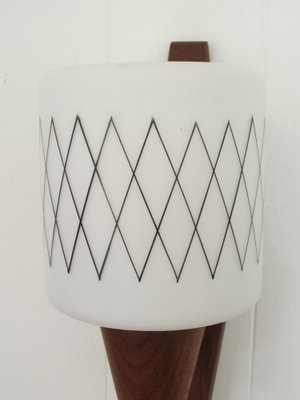 Scandinavian Sconce in Teak and Opaline Glass-YDZ-1288929