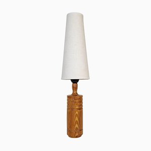 Scandinavian Sculptural Table Lamp in Pine, 1970s-UYK-1300667