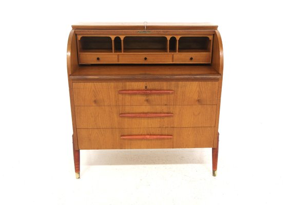 Scandinavian Secretaire in Teak from Bröderna Gustafssons, Sweden, 1950-GEK-2028408