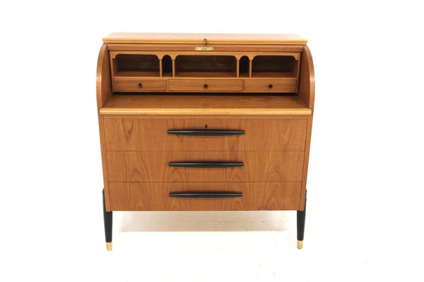 Scandinavian Secretaire in Teak from Bröderna Gustafssons, Sweden, 1950-GEK-2028409