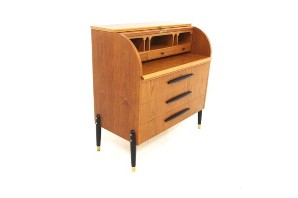 Scandinavian Secretaire in Teak from Bröderna Gustafssons, Sweden, 1950-GEK-2028409