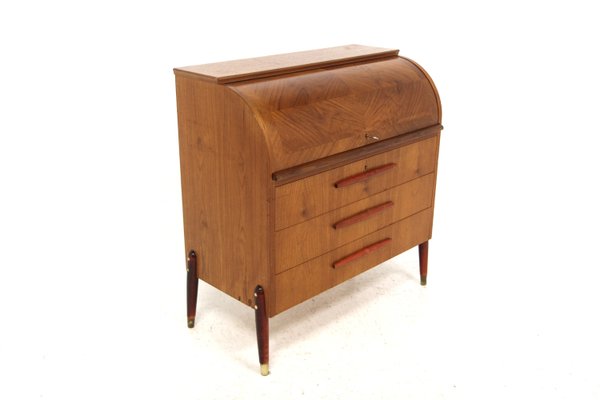 Scandinavian Secretaire in Teak from Bröderna Gustafssons, Sweden, 1950-GEK-2028408