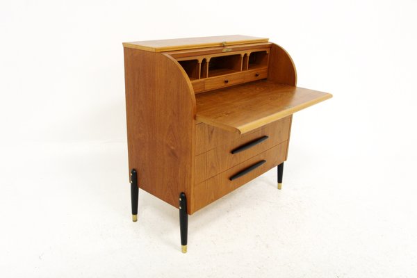 Scandinavian Secretaire in Teak from Bröderna Gustafssons, Sweden, 1950-GEK-2028409