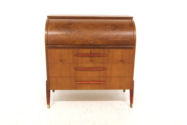 Scandinavian Secretaire in Teak from Bröderna Gustafssons, Sweden, 1950-GEK-2028408