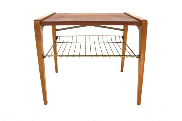 Scandinavian Side Table Thong in Teak, Sweden, 1950s-GEK-1730052