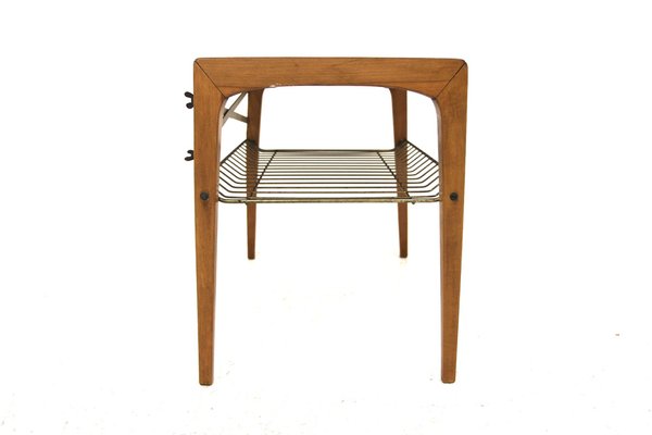 Scandinavian Side Table Thong in Teak, Sweden, 1950s-GEK-1730052