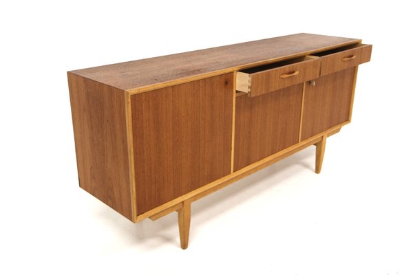 Scandinavian Sideboard in Teak and Oak from Bjärnum, Sweden, 1960-GEK-2028415