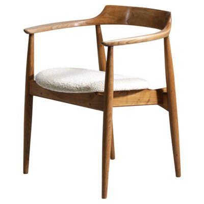 Scandinavian Solid Oak Armchair, 1960-YU-1133313